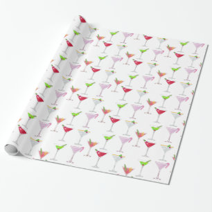 Papier Cadeau Cocktails de Noël Variété