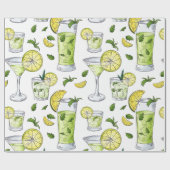 Papier Cadeau Cocktails d'été (Plat)