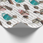 Papier Cadeau Cocoa marshmallows chocolat chaud bonbons hiver (Coin)