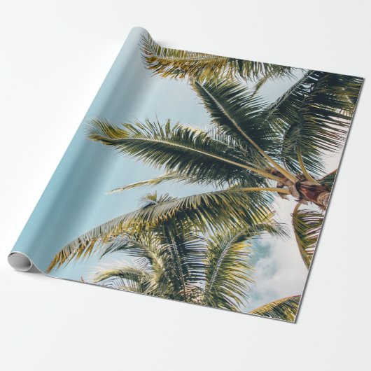 Papier Cadeau Cocotiers verts (Déroulé)