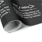 Papier Cadeau Codage du programmeur de codage (Coin rond)