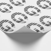 Papier Cadeau CODE À BARRES DE LA LETTRE G Premier motif de code (Coin)