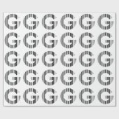 Papier Cadeau CODE À BARRES DE LA LETTRE G Premier motif de code (Plat)