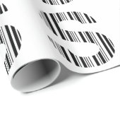 Papier Cadeau CODE À BARRES DE LA LETTRE S Premier motif de code (Coin rond)