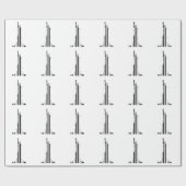 Papier Cadeau CODE BARRE DE LA STATUE DE LA LIBERTÉ New York Cod (Plat)