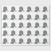 Papier Cadeau CODE BARRE DÉTECTIVE Modèle de code-barres Fumeur (Plat)