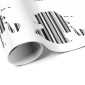 Papier Cadeau CODE BARRE DÉTECTIVE Modèle de code-barres Fumeur (Coin rond)
