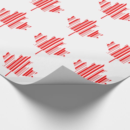 Papier Cadeau CODE BARRE MAPLE LEAF CANADA Motif de code barre (Coin)