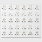 Papier Cadeau code barre personnalisé simple ajouter votre site  (Plat)