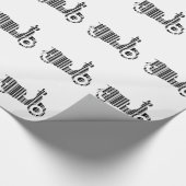 Papier Cadeau CODE BARRE SCOOTER Modèle de code-barres de moto (Coin)