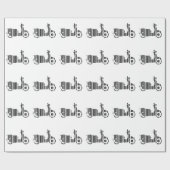 Papier Cadeau CODE BARRE SCOOTER Modèle de code-barres de moto (Plat)