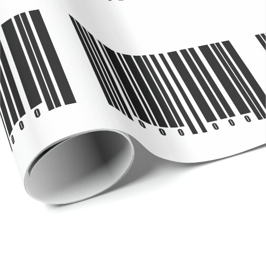 Papier Cadeau Code barres (Coin rond)