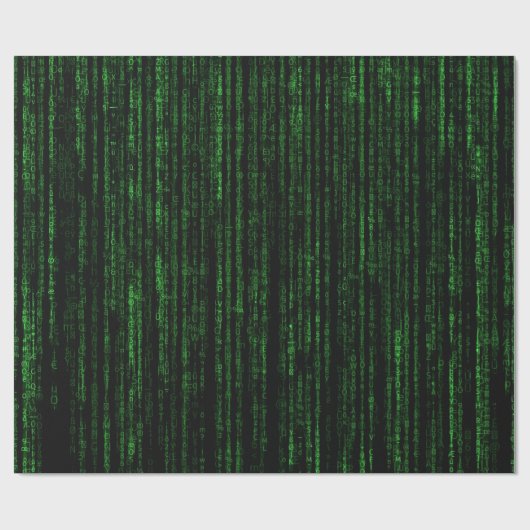 Papier Cadeau Code de Matrix (Plat)