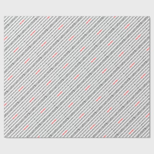 Papier Cadeau Code entaillé (Plat)