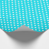 Papier Cadeau Code hexadécimal cyan pois 00E3F4 (Coin)