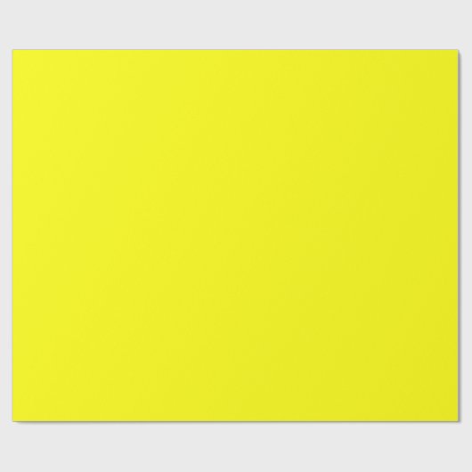 Papier Cadeau Code hexadécimal jaune néon FFFF01 (Plat)