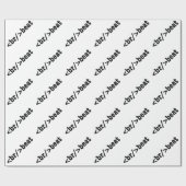 Papier Cadeau code HTML breakbeat (Plat)