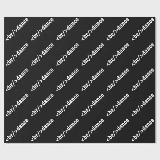 Papier Cadeau code HTML de rupture (Plat)