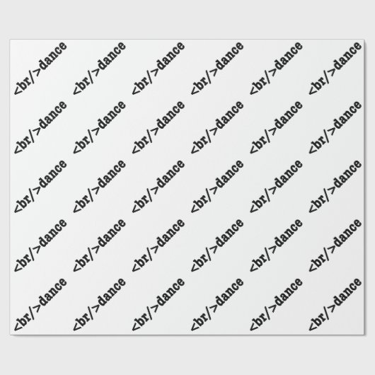Papier Cadeau code HTML de rupture (Plat)