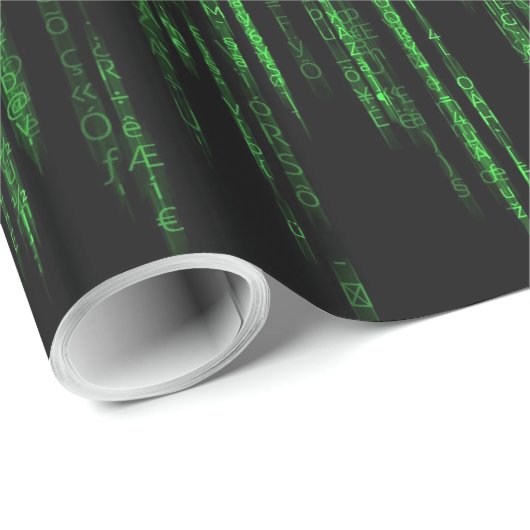 Papier Cadeau Code matriciel 1 Papier d'enveloppement (Coin rond)