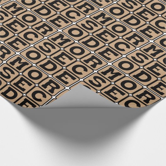 Papier Cadeau Code Morse, Système de Points et Tirets (Coin)