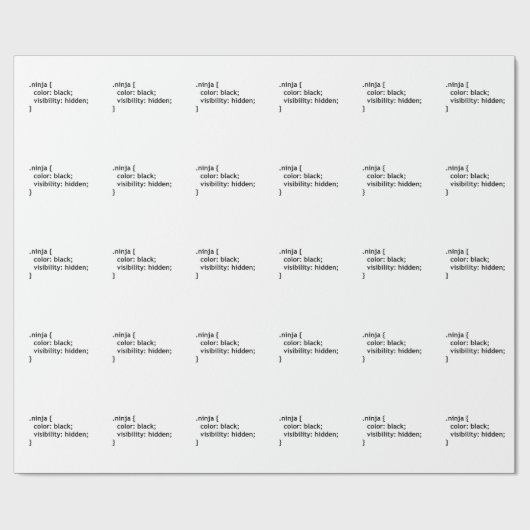 Papier Cadeau code ninja, script (Plat)