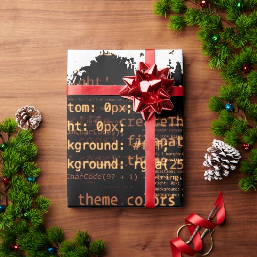 Papier Cadeau Code ordinateur (Cadeau de vacances)