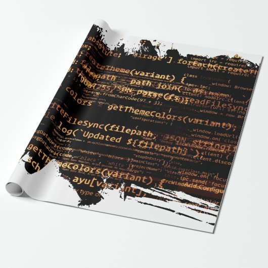 Papier Cadeau Code ordinateur (Déroulé)