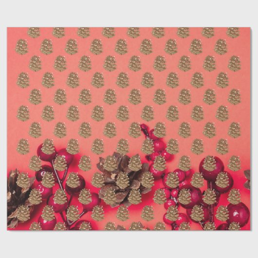 Papier Cadeau Code pin sur rouge (Plat)