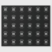 Papier Cadeau Code QR avec nom d'entreprise Texte circulaire gra (Plat)