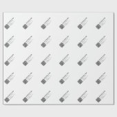 Papier Cadeau Code QR d'entreprise & Texte Rétro-Moderne Modifia (Plat)