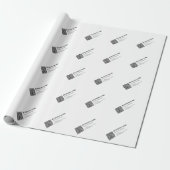 Papier Cadeau Code QR d'entreprise & Texte Rétro-Moderne Modifia (Déroulé)