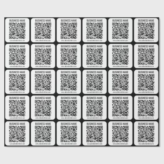 Papier Cadeau Code QR instantané (entrez l'URL de votre site Web (Plat)