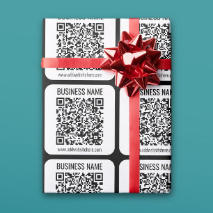 Papier Cadeau Code QR instantané (entrez l'URL de votre site Web