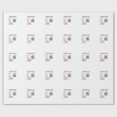 Papier Cadeau Code QR minimal simple ajouter logo scanner nom du (Plat)