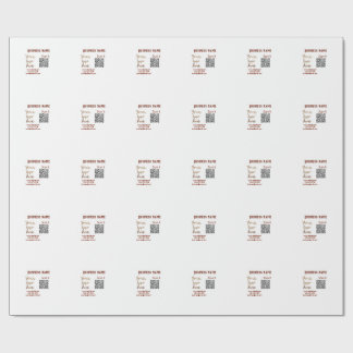 Papier Cadeau Code QR minimal simple ajouter logo scanner nom du