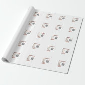 Papier Cadeau Code QR minimal simple ajouter logo scanner nom du (Déroulé)