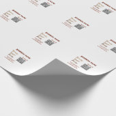 Papier Cadeau Code QR minimal simple ajouter logo scanner nom du (Coin)