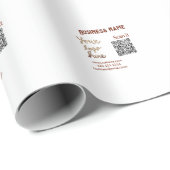 Papier Cadeau Code QR minimal simple ajouter logo scanner nom du (Coin rond)