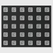 Papier Cadeau Code QR moderne éditable | Noir Blanc ou n'importe (Plat)