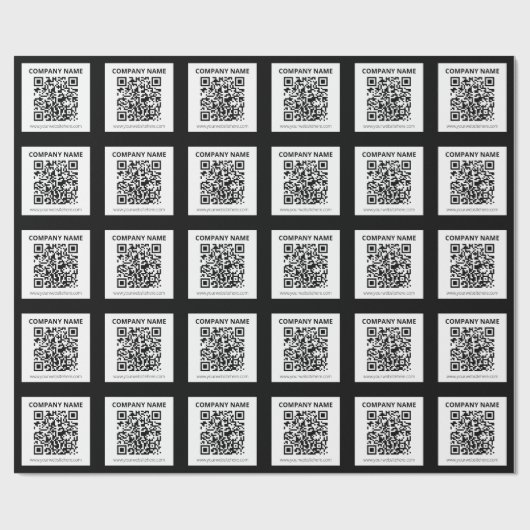 Papier Cadeau Code QR modifiable & Conception simple et personna (Plat)