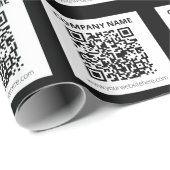Papier Cadeau Code QR modifiable & Conception simple et personna (Coin rond)