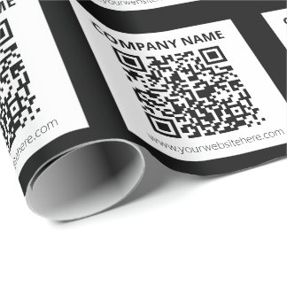 Papier Cadeau Code QR modifiable & Conception simple et personna
