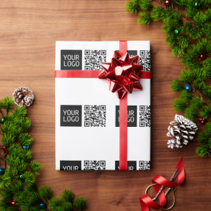 Papier Cadeau Code QR modifiable et logo ou image de votre entre