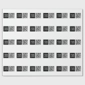 Papier Cadeau Code QR modifiable et logo ou image de votre entre (Plat)