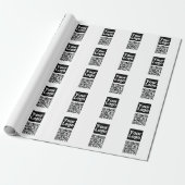 Papier Cadeau Code QR modifiable & Votre logo ou image d'entrepr (Déroulé)