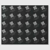 Papier Cadeau Code QR personnalisable & modèle de texte modifiab (Plat)