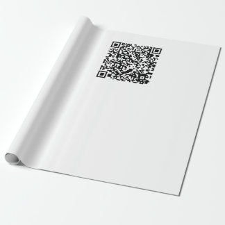 Papier Cadeau Code QR personnalisable Noir & Blanc Abstrait Geek