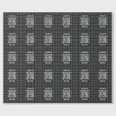 Papier Cadeau Code QR promotionnel (modifiable) plus motif de lo (Plat)
