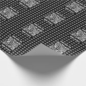 Papier Cadeau Code QR promotionnel (modifiable) plus motif de lo (Coin)